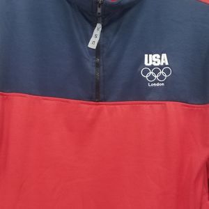 United States Olympic Committee Women XLarge Jacket Zip Track Light Athletic USA